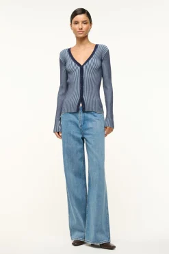 STAUD CARGO SWEATER NAVY CLEAR BLUE