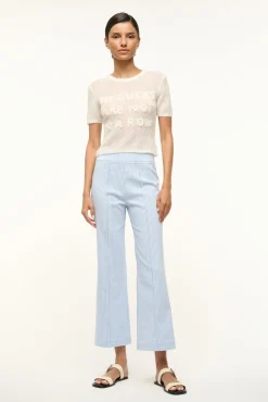 STAUD KNACK PANT SKY MICRO CHECK
